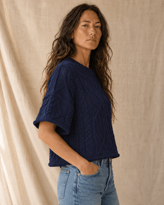 The Après Coast Knit Top - Navy | The Salty Babe