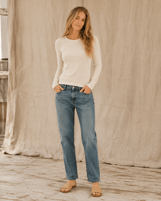 The Brenton Point Ribbed Crewneck - The Salty BabeLong Sleeve Tops