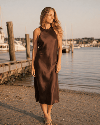 The Cacao Satin Midi - The Salty BabeDresses