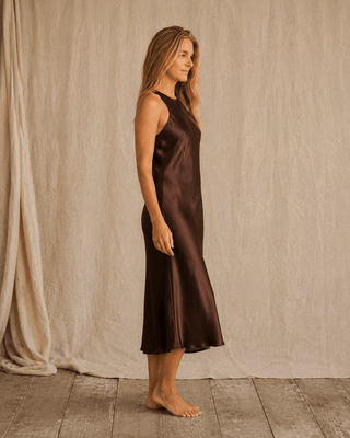 The Cacao Satin Midi - The Salty BabeDresses
