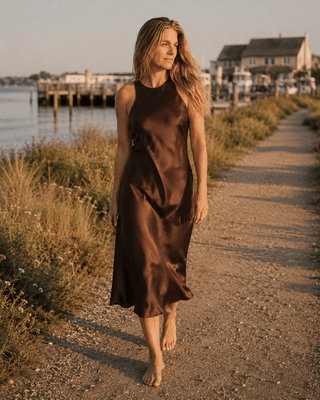 The Cacao Satin Midi - The Salty BabeDresses