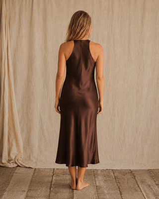 The Cacao Satin Midi - The Salty BabeDresses