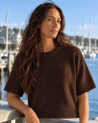 The Classic Knit Top - Dark Brown | The Salty Babe