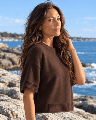 The Classic Knit Top - Dark Brown | The Salty Babe