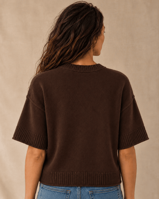 The Classic Knit Top - Dark Brown | The Salty Babe