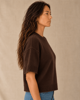 The Classic Knit Top - Dark Brown | The Salty Babe