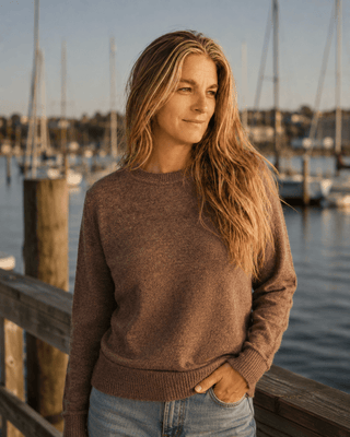 The Cliff Walk Ribbed Sweater - Sepia Brown - The Salty BabeSweaters