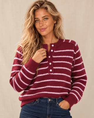 The Coastal Weekend Sweater - Dark Cherry | The Salty Babe