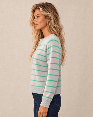 The Coastal Weekend Sweater - Heather Green | The Salty Babe