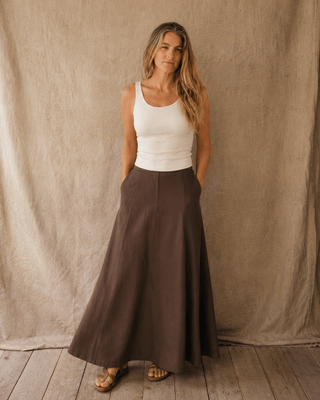 The Coastline Linen Maxi Skirt - The Salty BabeSkirts