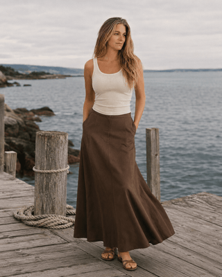 The Coastline Linen Maxi Skirt - The Salty BabeSkirts