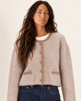 The Driftwood Bouclé Cardigan | The Salty Babe