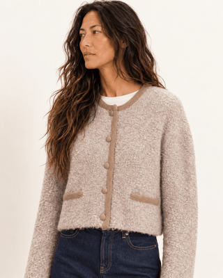 The Driftwood Bouclé Cardigan | The Salty Babe