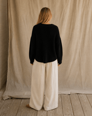 The Driftwood Cable Cardigan - Black - The Salty BabeSweaters
