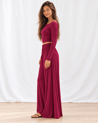 The Everyday Escape Pant - Burgundy | The Salty Babe