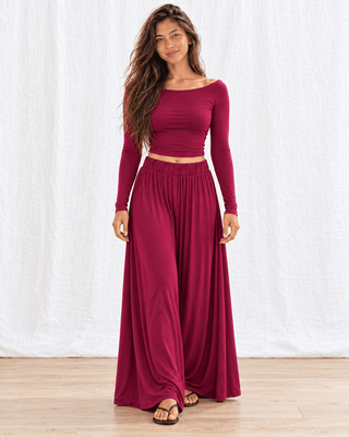 The Everyday Escape Pant - Burgundy | The Salty Babe