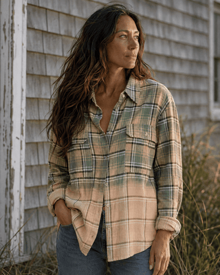 The Faded Tide Plaid Shirt - The Salty BabeLong Sleeve Shirt