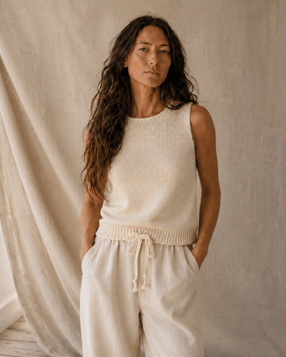 The Fortnight Knit - Beige - The Salty BabeTop