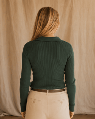 The Harbor Snap Sweater-Dark Green - The Salty BabeSweaters