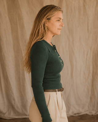 The Harbor Snap Sweater-Dark Green - The Salty BabeSweaters