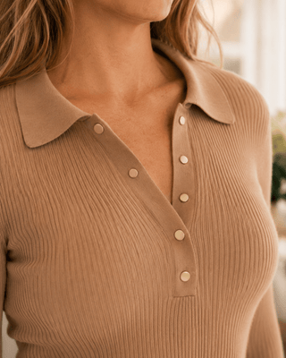 The Harbor Snap Sweater-Taupe - The Salty BabeSweaters
