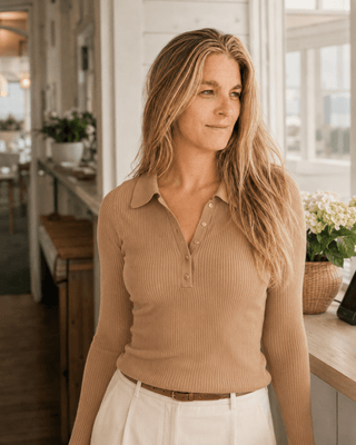 The Harbor Snap Sweater-Taupe - The Salty BabeSweaters