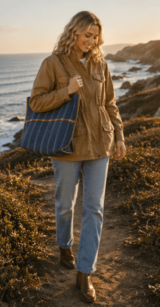 The Indigo Harbor Tote - The Salty BabeTote Bag