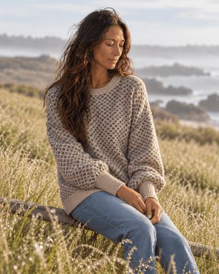 The Jacquard Knit Sweater - Taupe | The Salty Babe