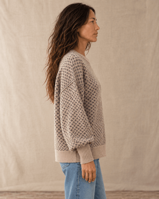 The Jacquard Knit Sweater - Taupe | The Salty Babe