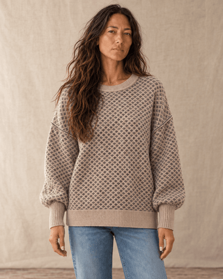 The Jacquard Knit Sweater - Taupe | The Salty Babe