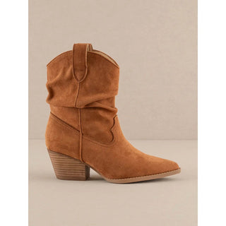 The Kit | Caramel Slouchy Western Bootie - The Salty BabeFootwear