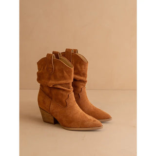 The Kit | Caramel Slouchy Western Bootie - The Salty BabeFootwear
