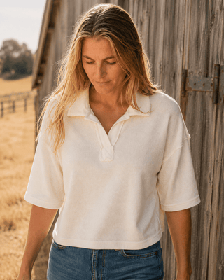 The Marina Short Sleeve Top-Cream - The Salty BabeTop