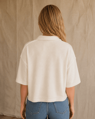 The Marina Short Sleeve Top-Cream - The Salty BabeTop