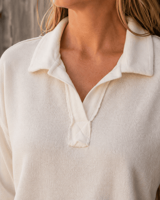 The Marina Short Sleeve Top-Cream - The Salty BabeTop
