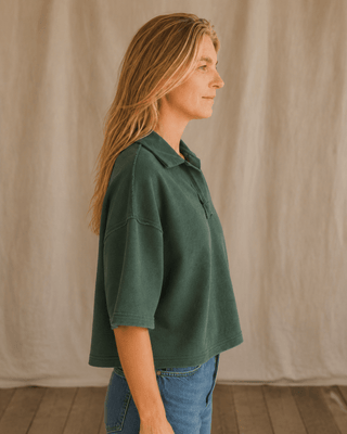 The Marina Short Sleeve Top- Dark Green - The Salty BabeTop