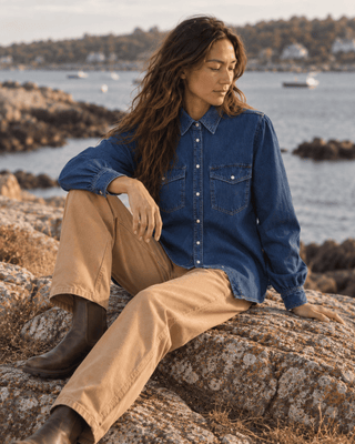 The Mariner Long Sleeve Denim Shirt - The Salty BabeLong Sleeve Shirt