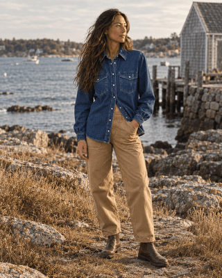 The Mariner Long Sleeve Denim Shirt - The Salty BabeLong Sleeve Shirt