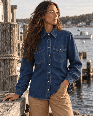 The Mariner Long Sleeve Denim Shirt - The Salty BabeLong Sleeve Shirt