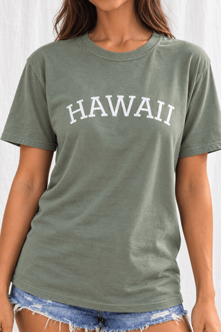 The Original Hawaii Boyfriend Tee- Monstera Green - The Salty BabeGraphic Tee Shirts