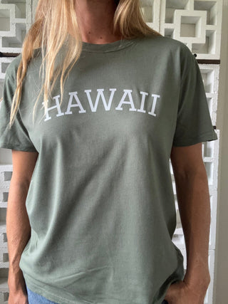 The Original Hawaii Boyfriend Tee- Monstera Green - The Salty BabeGraphic Tee Shirts