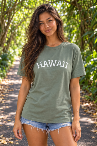 The Original Hawaii Boyfriend Tee- Monstera Green - The Salty BabeGraphic Tee Shirts