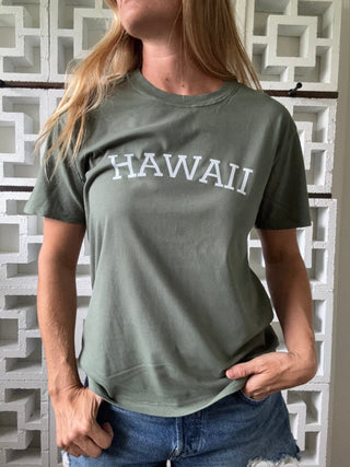 The Original Hawaii Boyfriend Tee- Monstera Green - The Salty BabeGraphic Tee Shirts