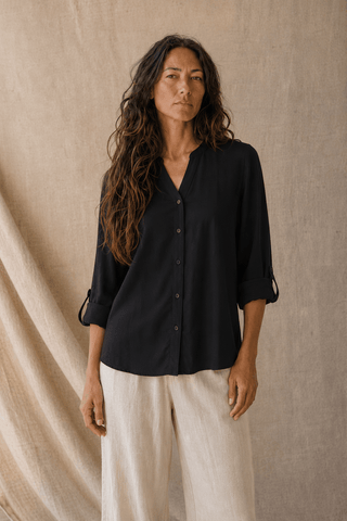 The Overlook Top - Black - The Salty BabeTop