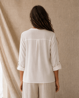 The Overlook Top - Off White - The Salty BabeTop