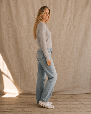 The Rose Island Crochet Sweater Top - Grey - The Salty BabeSweaters