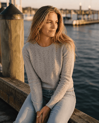 The Rose Island Crochet Sweater Top - Grey - The Salty BabeSweaters