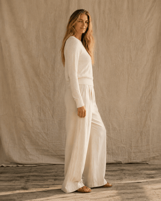 The Rose Island Crochet Sweater Top - Ivory - The Salty BabeSweaters