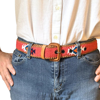 The Saddleback Belt - Pink/Coral - The Salty BabeAccessories