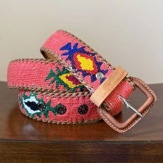 The Saddleback Belt - Pink/Coral - The Salty BabeAccessories